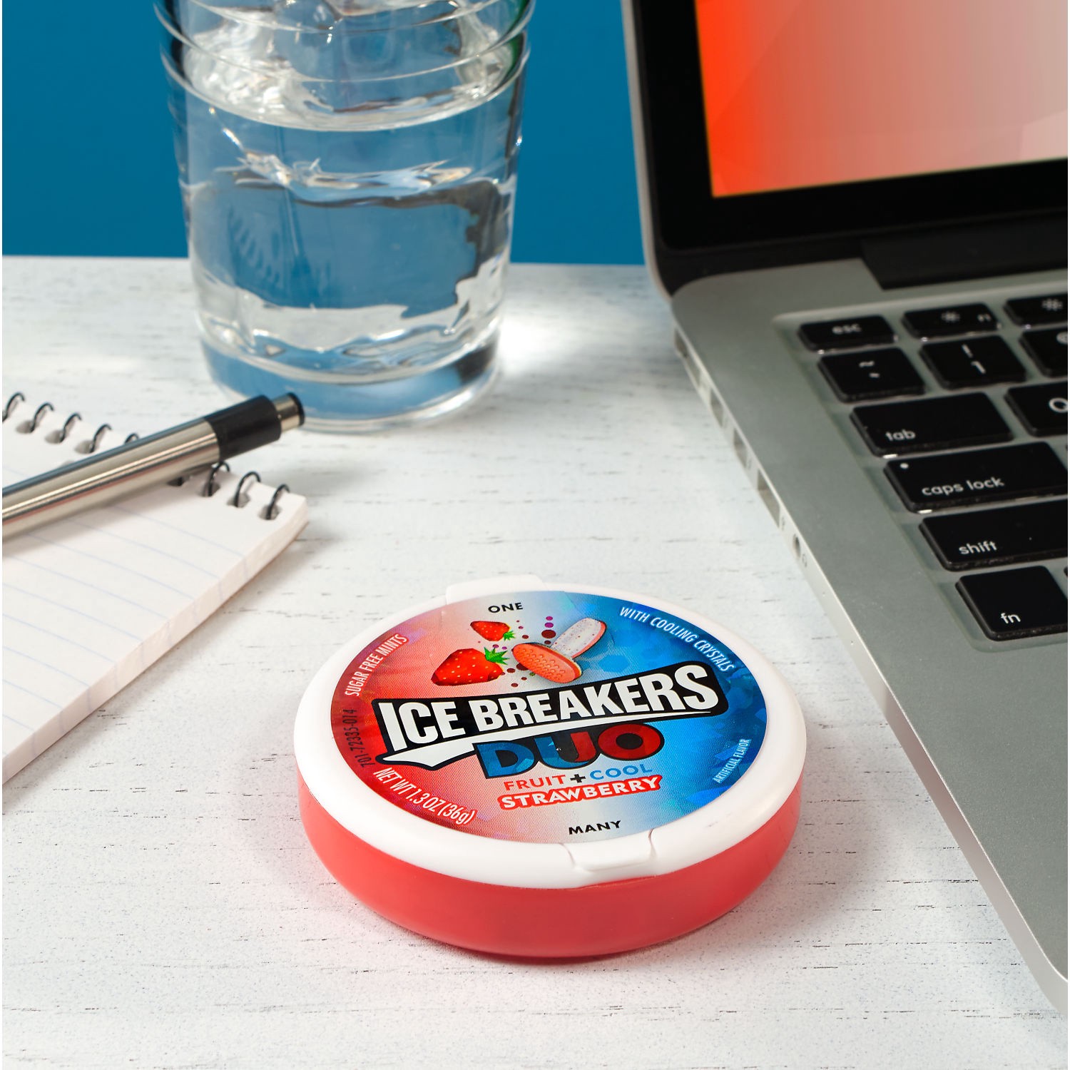 Ice Breakers Duo Fruit Plus Cool Strawberry Sugar Free Breath