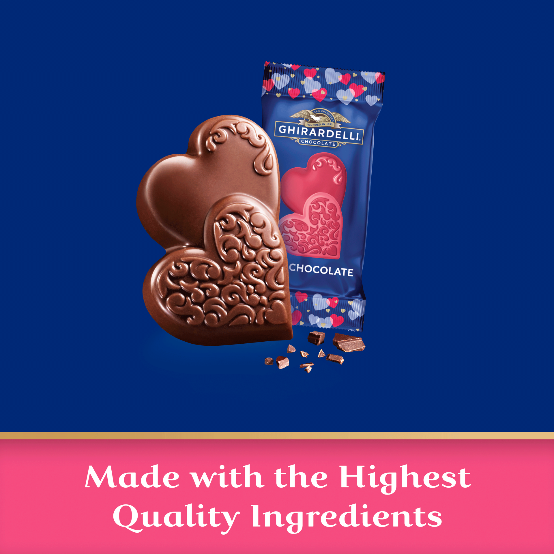 slide 2 of 5, Ghirardelli Milk Chocolate Duet Hearts - 4.1oz., 4.1 oz