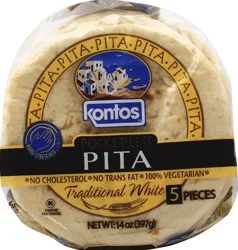 Kontos Pocketless Traditional White Pita