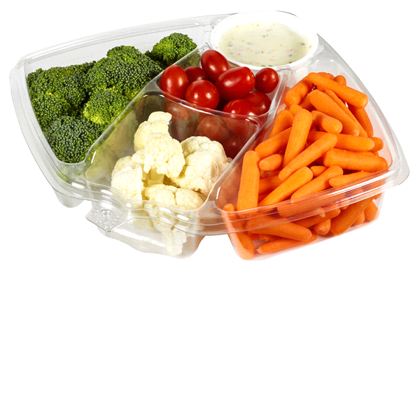 slide 1 of 1, Meijer Organic Vegetable Tray with Ranch, 1 ct