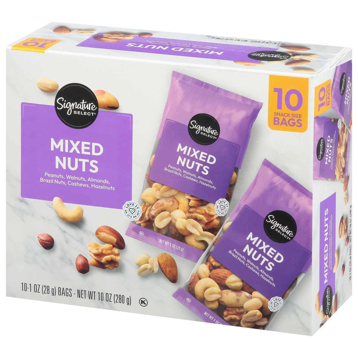 slide 4 of 4, Signature Select Raw Deluxe Mixed Nuts Multipack 10 Bags 1 Oz - 10-1 OZ, 10 oz