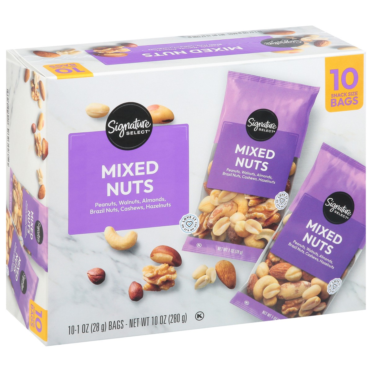 slide 2 of 4, Signature Select Raw Deluxe Mixed Nuts Multipack 10 Bags 1 Oz - 10-1 OZ, 10 oz