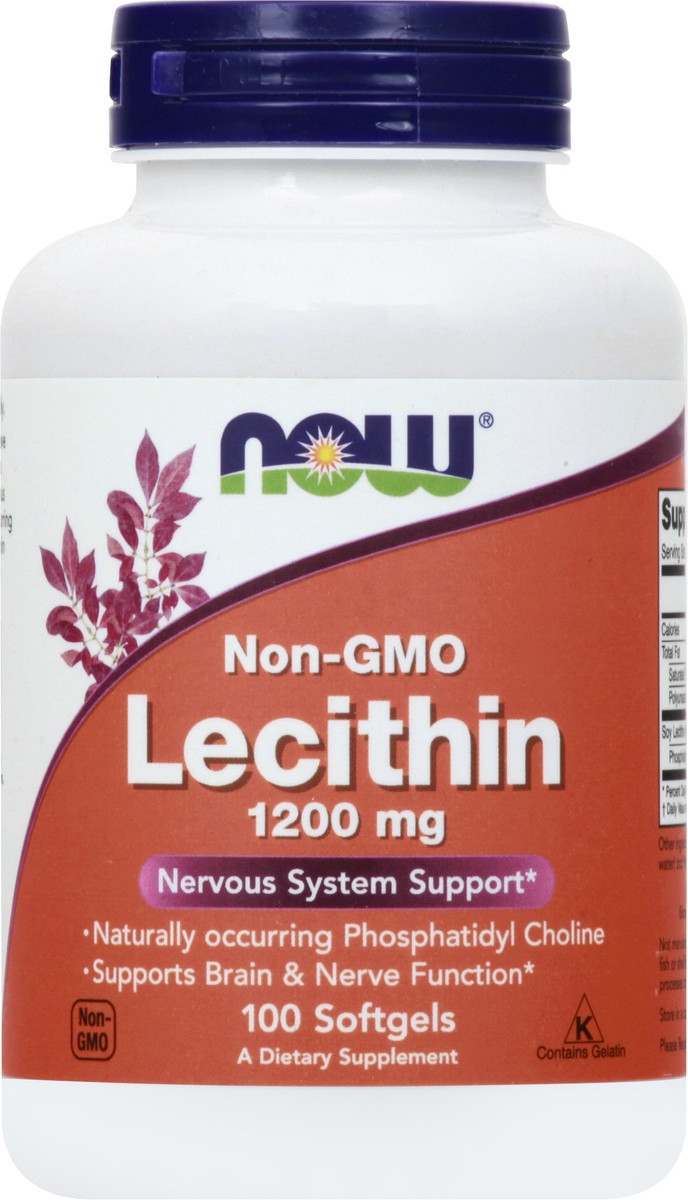 slide 2 of 9, NOW Lecithin 1200 mg - 100 Softgels, 100 ct