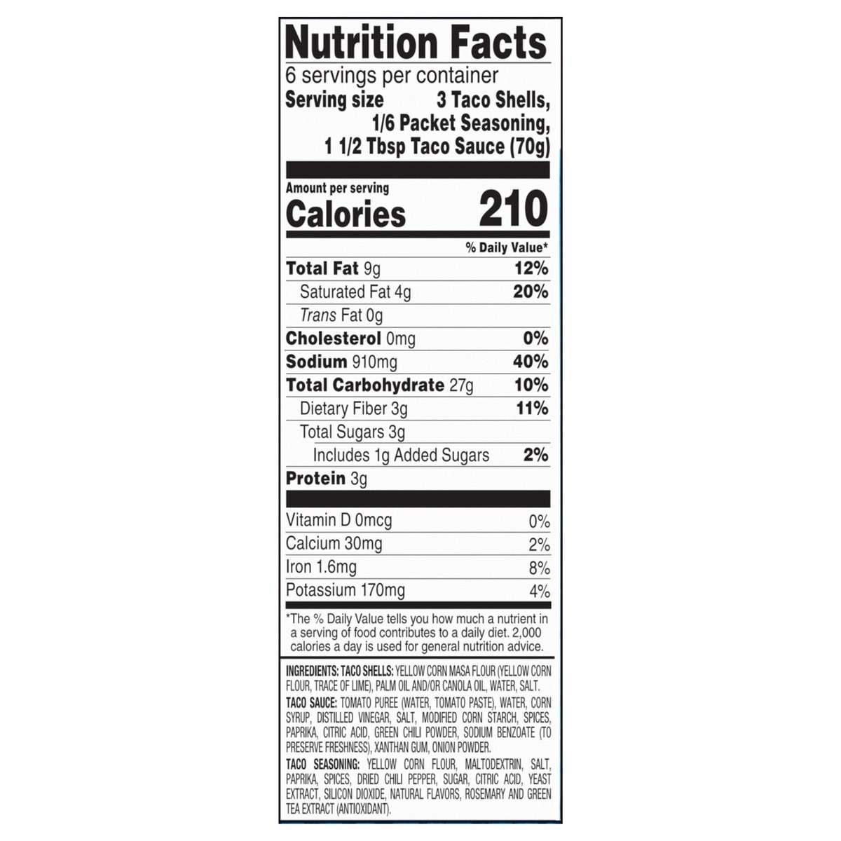 slide 12 of 14, Ortega Taco Dinner Kit Value Pack, 14.9 oz, 1 ct