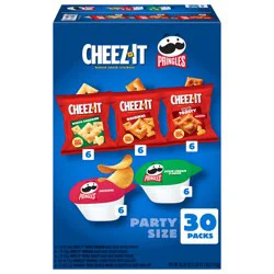 Cheez-It, Pringles, Salty Snacks, Party Size, Variety Pack, 26.58oz Box (30 Packs)