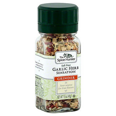 slide 1 of 1, The Spice Hunter Salt Free Garlic Herb Sensation Grinder, 1.6 oz