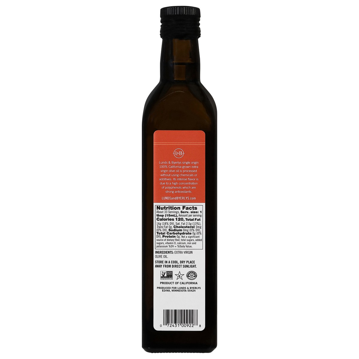 slide 8 of 8, L&B Bright & Fruity Extra Virgin 100% California Olive Oil - 16.9 fl oz, 16.9 fl oz