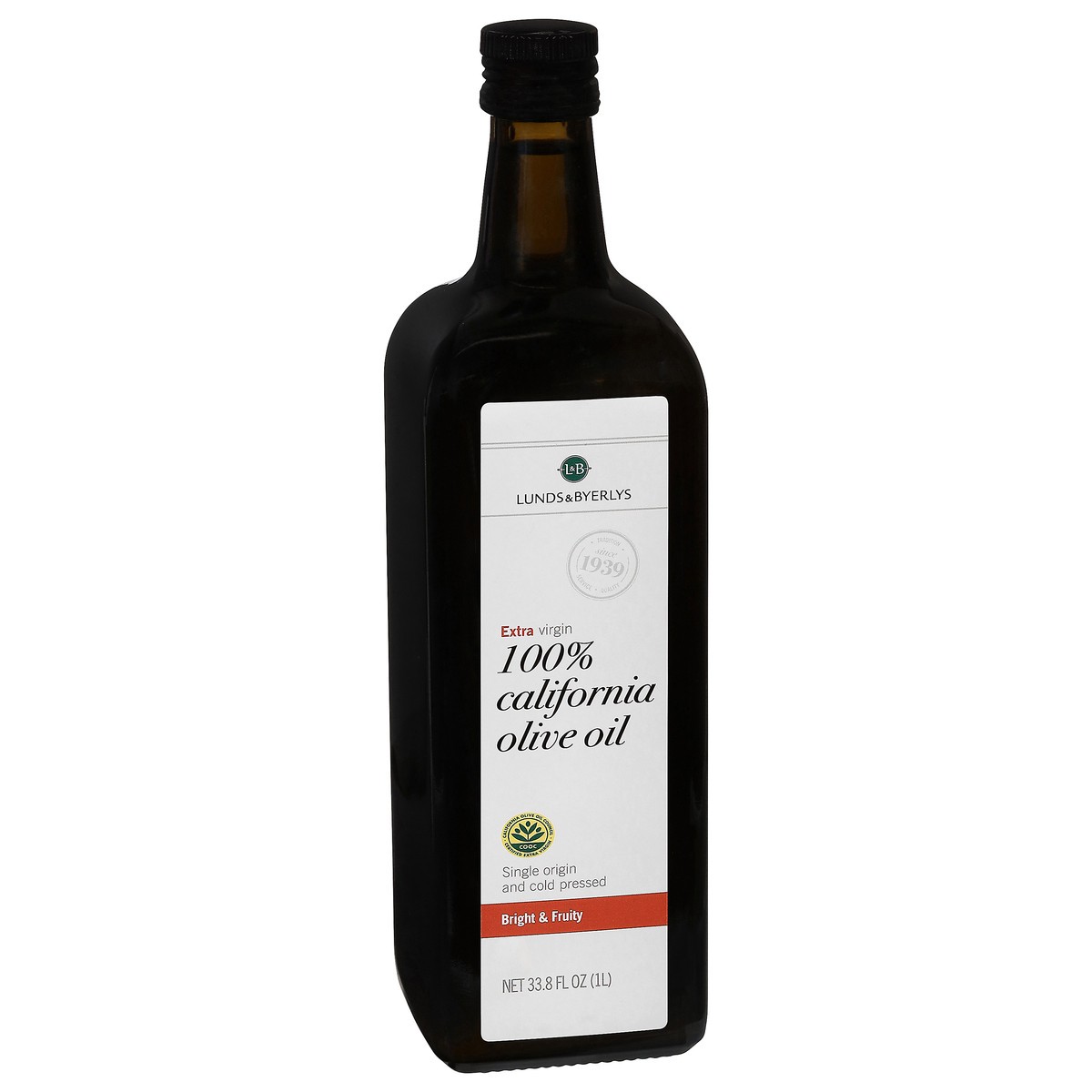 slide 4 of 8, L&B Bright & Fruity Extra Virgin 100% California Olive Oil 33.8 fl oz, 33.8 fl oz
