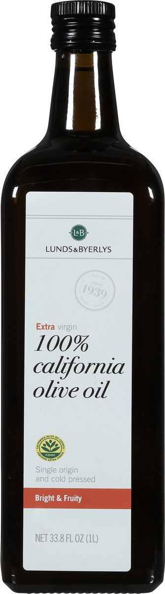 slide 8 of 8, L&B Bright & Fruity Extra Virgin 100% California Olive Oil 33.8 fl oz, 33.8 fl oz