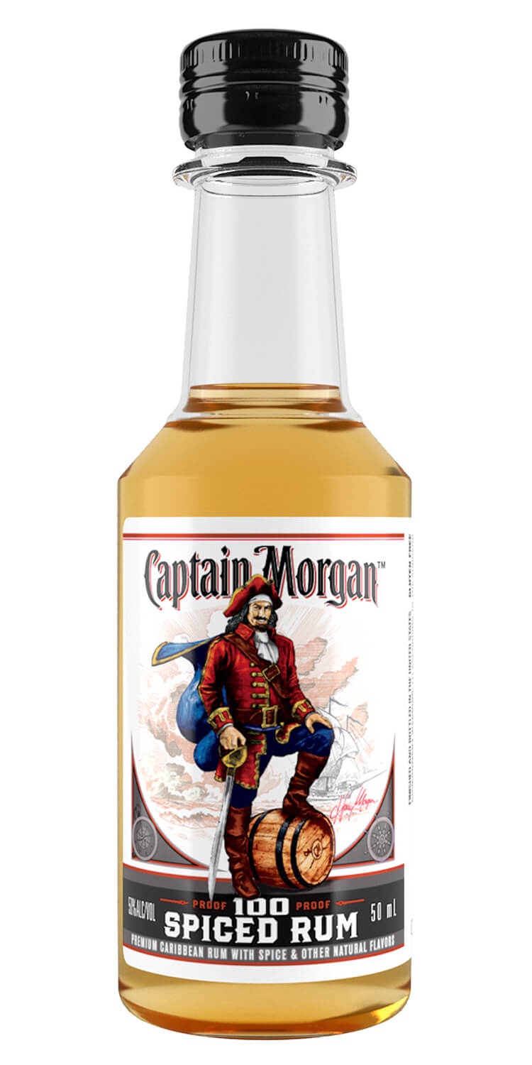 slide 1 of 1, Captain Morgan Spiced Rum, 50 ml