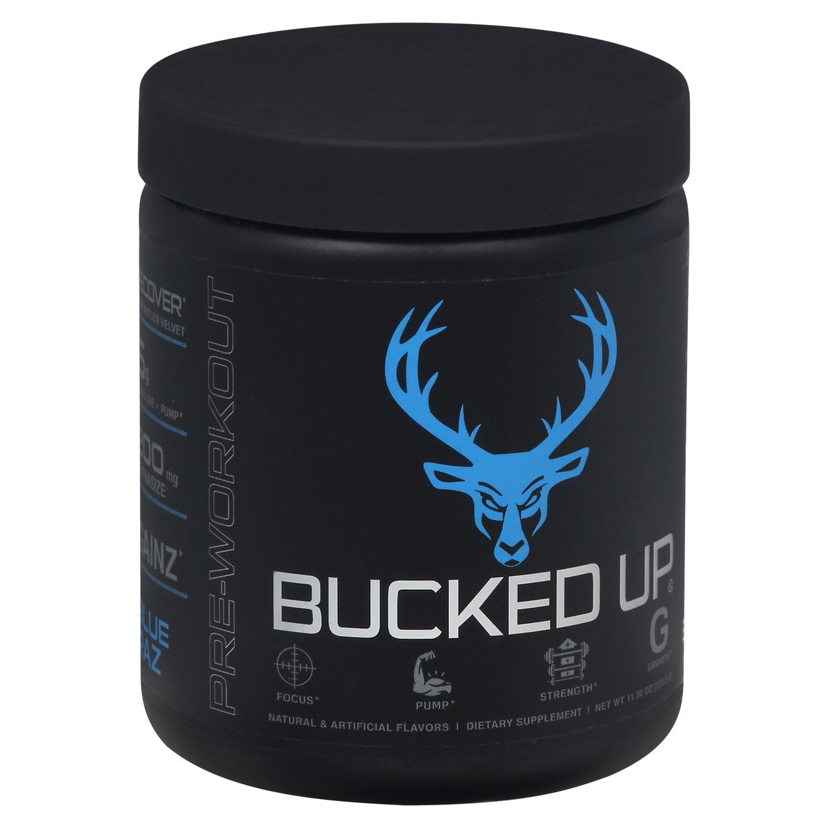 slide 8 of 13, Bucked Up Blue Raspberry Flavor Pre-Workout Supplement 11.30 oz, 11.3 oz