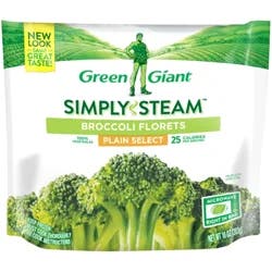 Green Giant Simply Steam Broccoli Florets, Plain Select Frozen Vegetables, 10 OZ