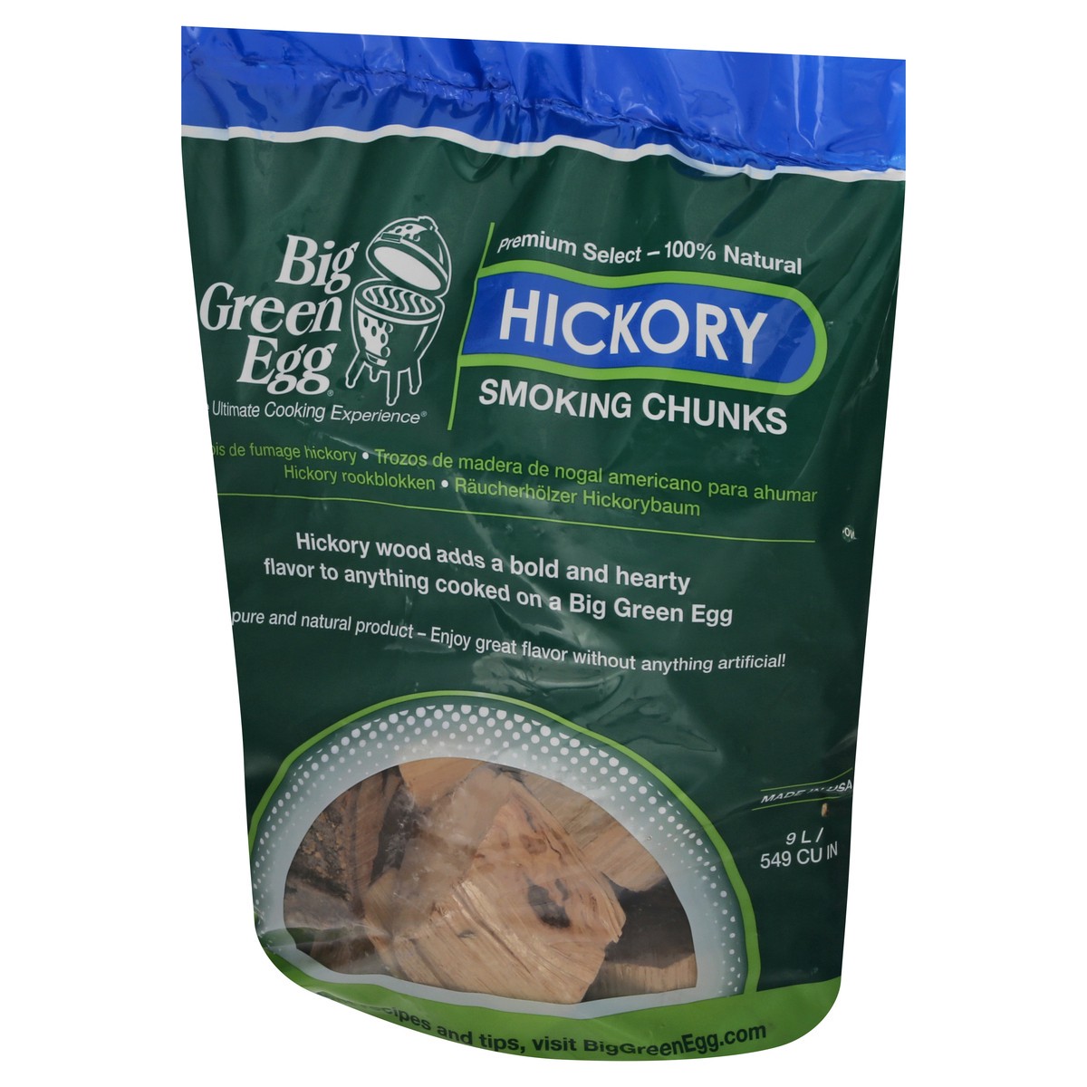 slide 5 of 11, Big Green Egg Hickory Smoking Chunks 9 lt, 9 liter