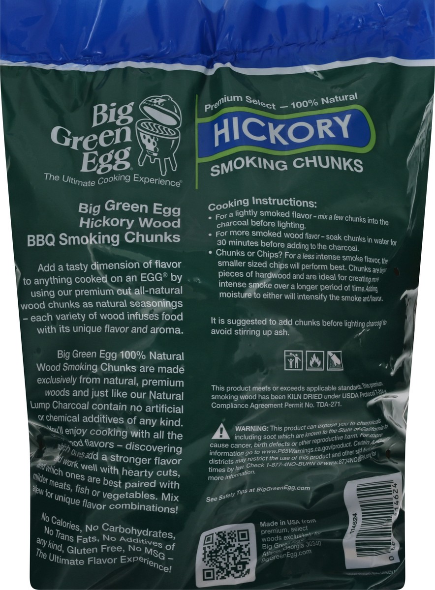 slide 7 of 11, Big Green Egg Hickory Smoking Chunks 9 lt, 9 liter