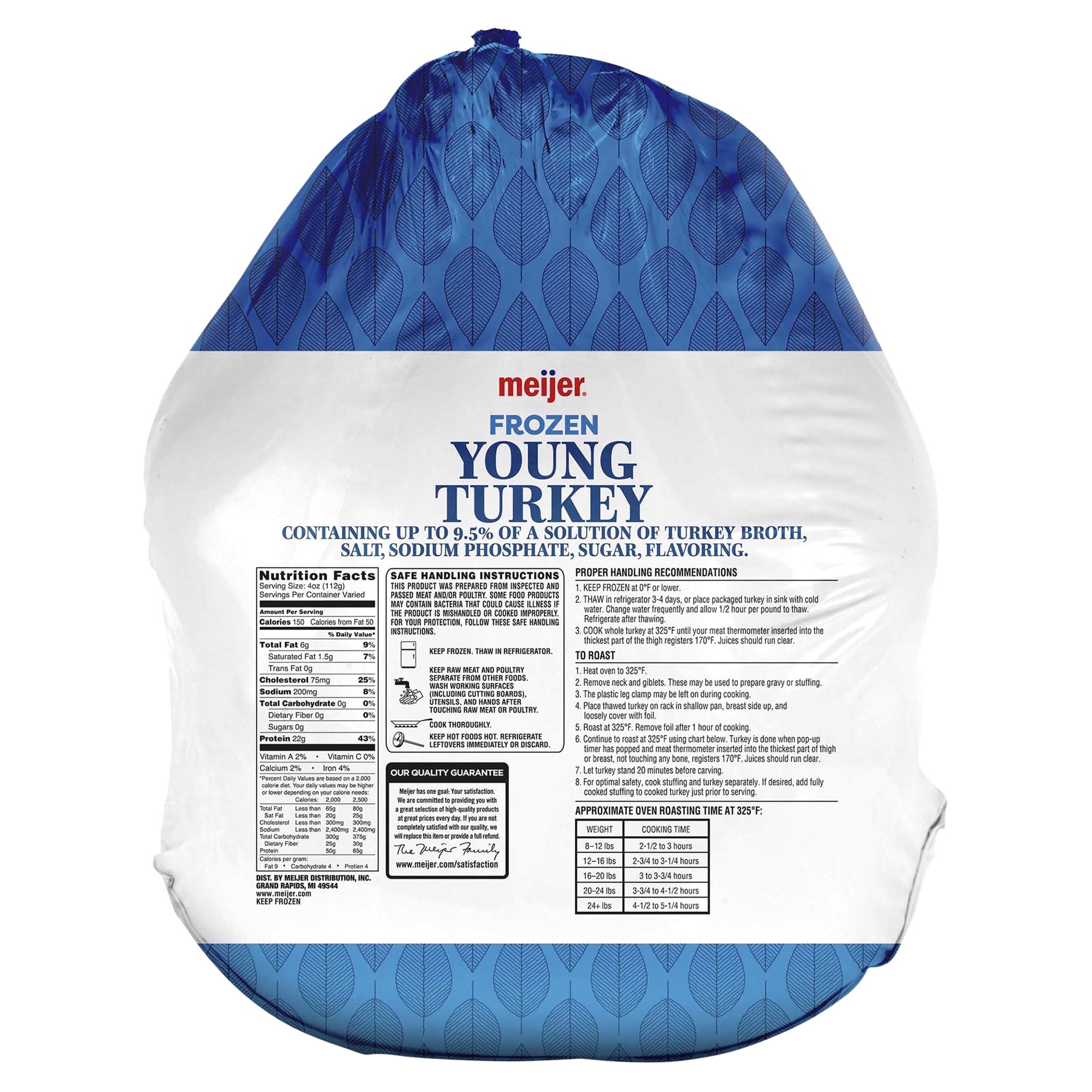 slide 5 of 5, Meijer Frozen Young Turkey, 10 to, per lb