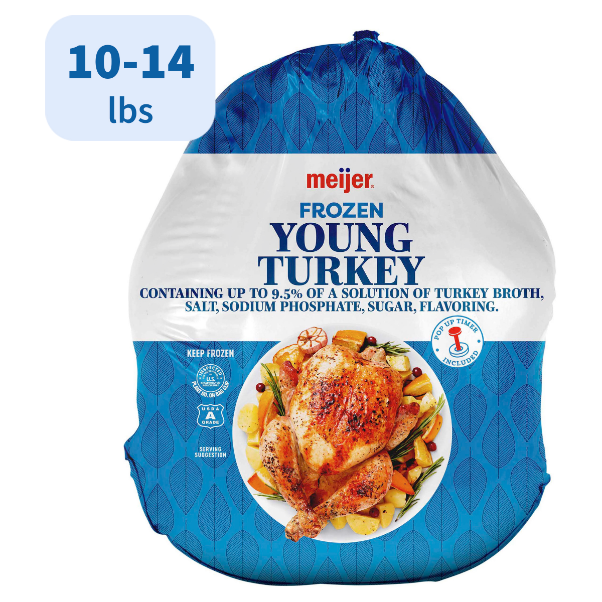 slide 1 of 5, Meijer Frozen Young Turkey, 10 to, per lb