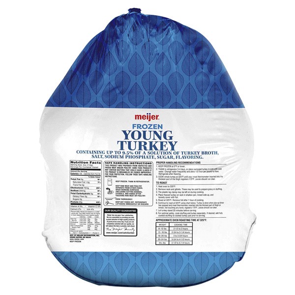 slide 3 of 5, Meijer Frozen Young Turkey, 16-20 lbs, per lb