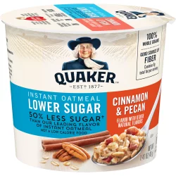 Quaker 50% Less Sugar Cinnamon Pecan Instant Oatmeal