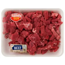 USDA Choice Boneless Beef Round Cubes Stew Meat Fresh