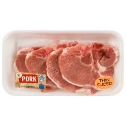 Giant Bone-In Thin Cut Center Cut Pork Chops - 3 ct Fresh