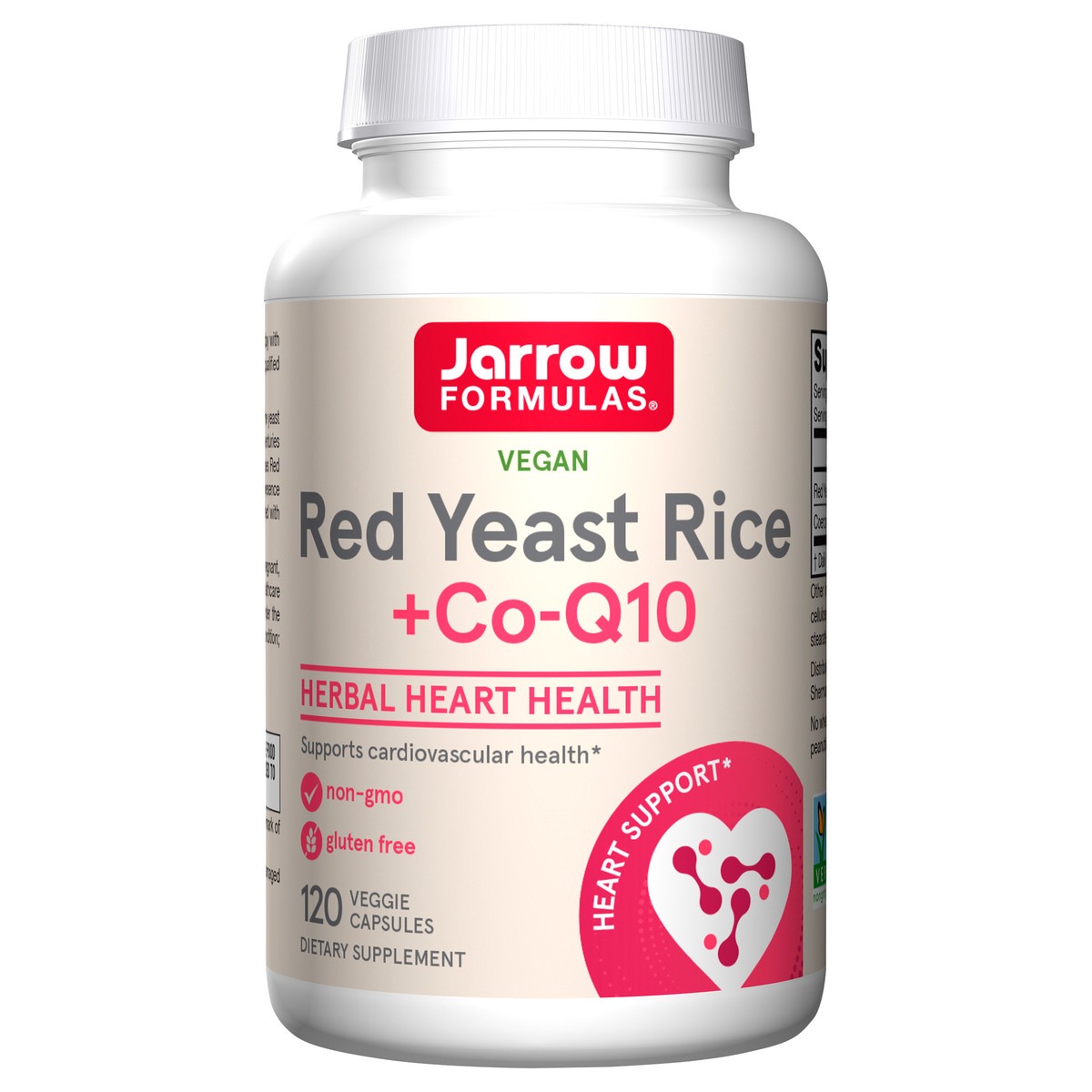 slide 2 of 9, Jarrow Formulas Red Yeast Rice 1200 mg + Co-Q10 100 mg Per Serving - 120 Veggie Caps - 60 Servings - Herbal Heart Health Dietary Supplement - Supports Cardiovascular Health - Vegan, 120 ct