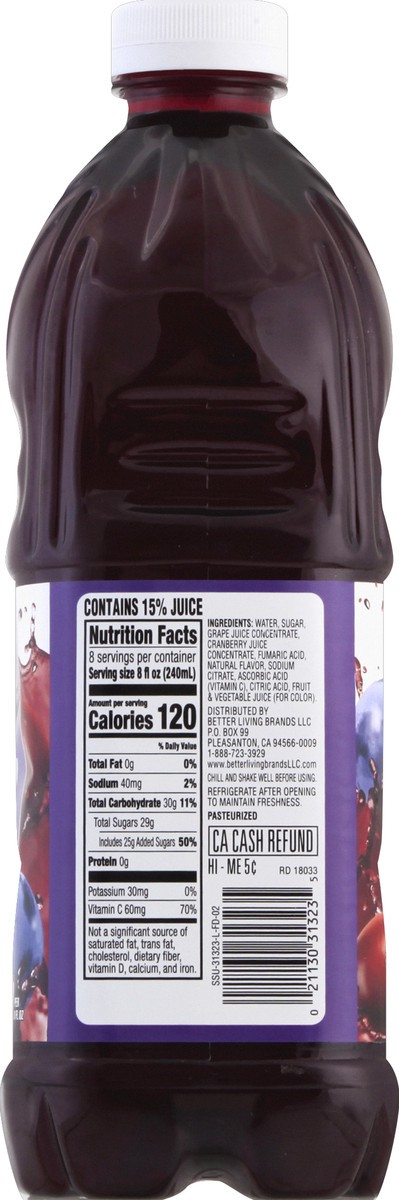 slide 5 of 7, Signature Select Cranberry Grape Juice Cocktail 64 fl oz, 