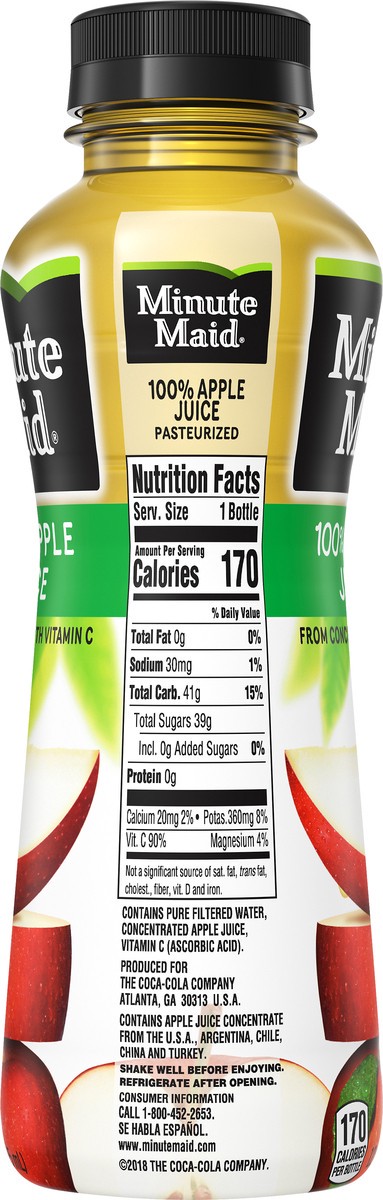 slide 5 of 6, Minute Maid 100% Apple Juice Bottle, 15.2 fl oz