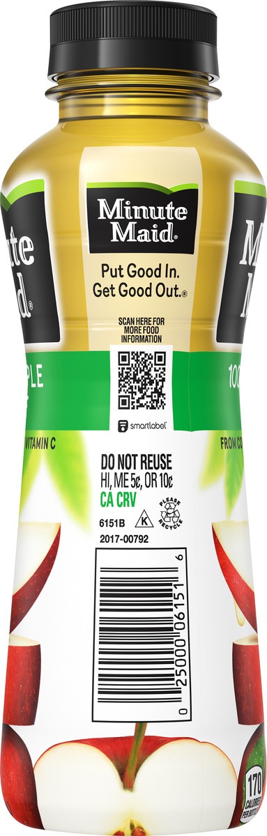 slide 2 of 6, Minute Maid 100% Apple Juice Bottle, 15.2 fl oz