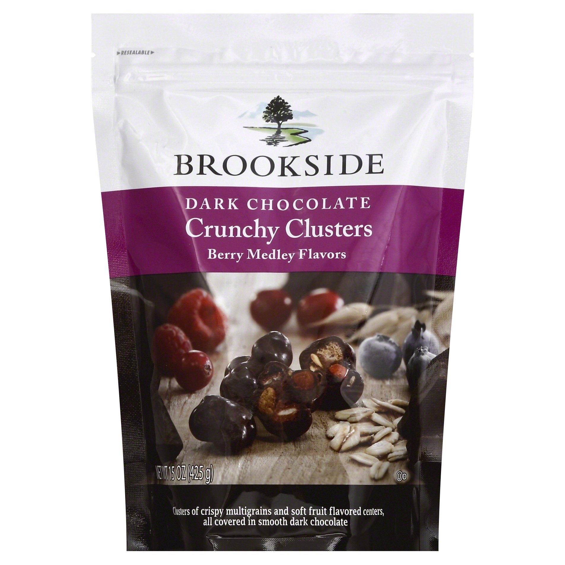 slide 1 of 2, Brookside Crunchy Clusters Berry In Dark Chocolate, 15 oz