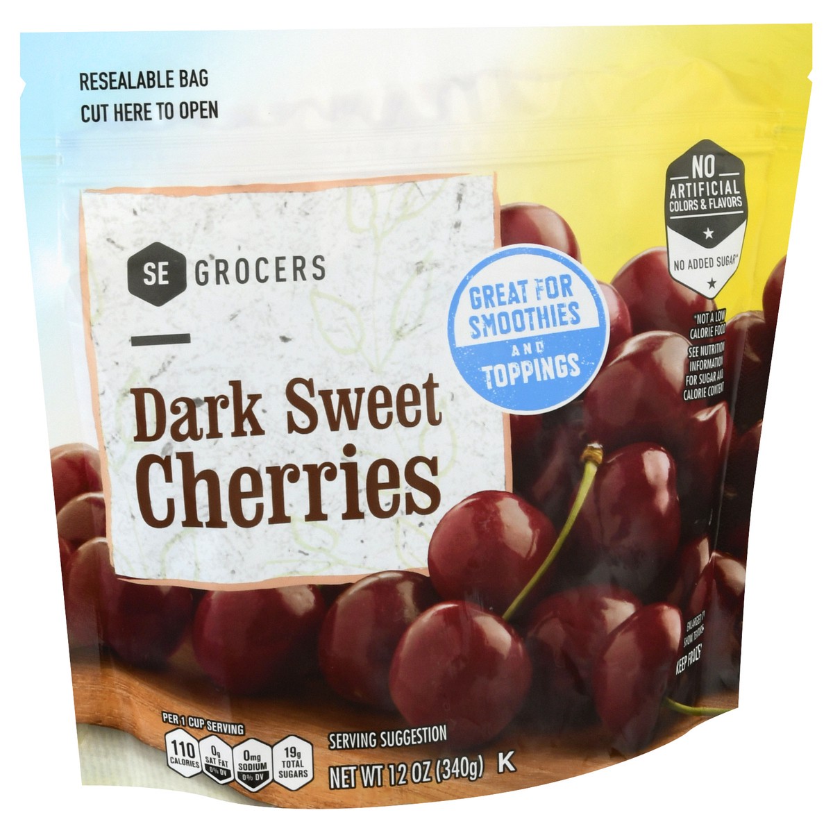 slide 2 of 12, SE Grocers Dark Sweet Cherries, 12 oz