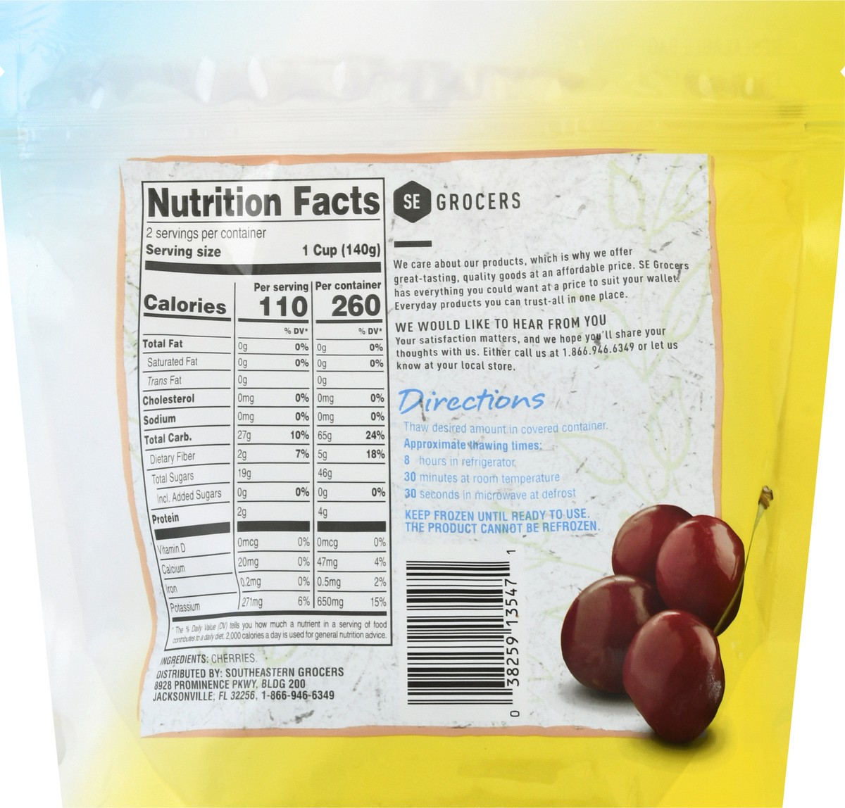 slide 3 of 12, SE Grocers Dark Sweet Cherries, 12 oz