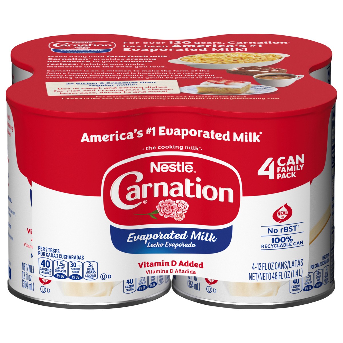 slide 1 of 8, Carnation Vitamin D Added Evaporated Milk, 4 ct