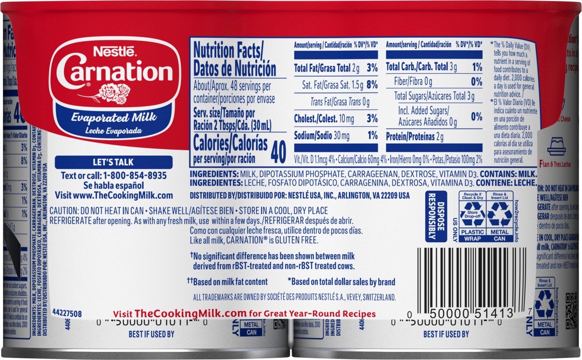 slide 7 of 8, Carnation Vitamin D Added Evaporated Milk, 4 ct