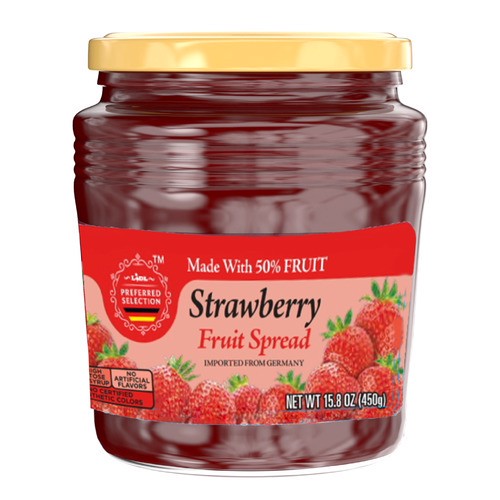 slide 1 of 1, Lidl Preferred Selection strawberry fruit spread, 15.9 oz