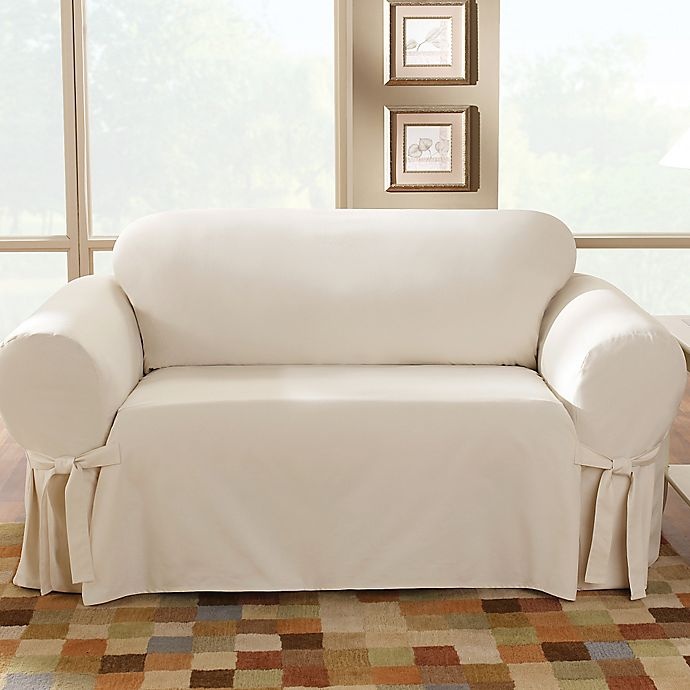 slide 1 of 1, SureFit Home Decor Duck Supreme Cotton Sofa Slipcover - Natural, 1 ct