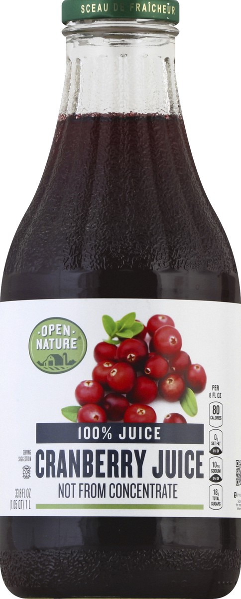 slide 2 of 4, Open Nature 100% Cranberry Juice, 