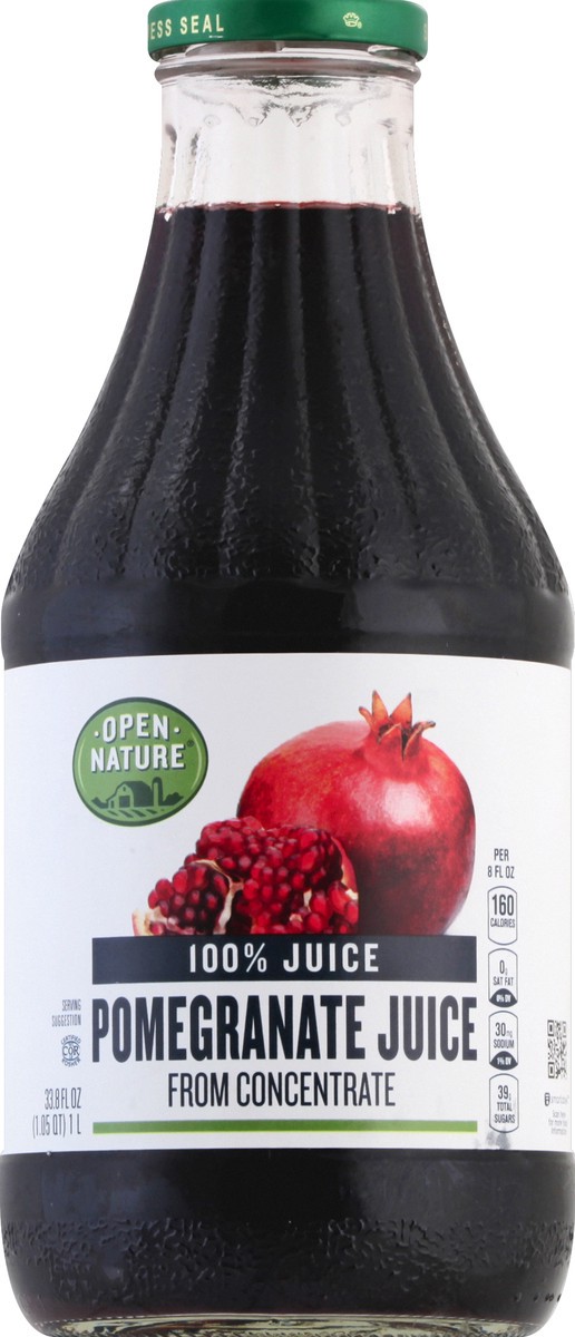 slide 4 of 7, Open Nature 100% Pomegranate Juice, 