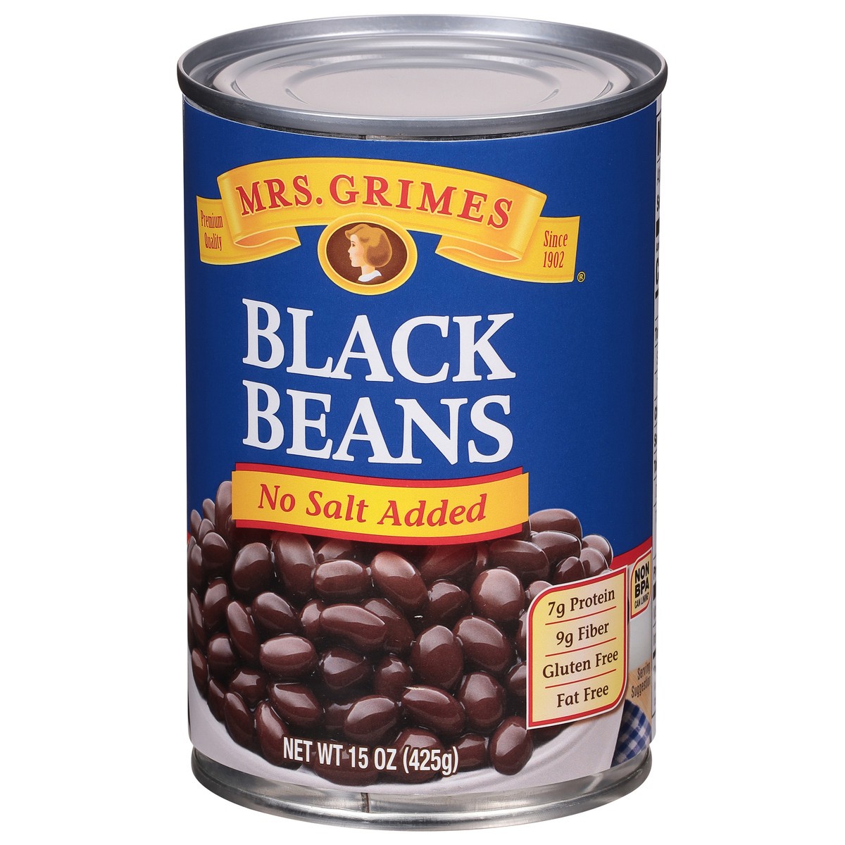 slide 6 of 9, Mrs Grimes No Salt Added Black Beans 15 oz, 15 oz