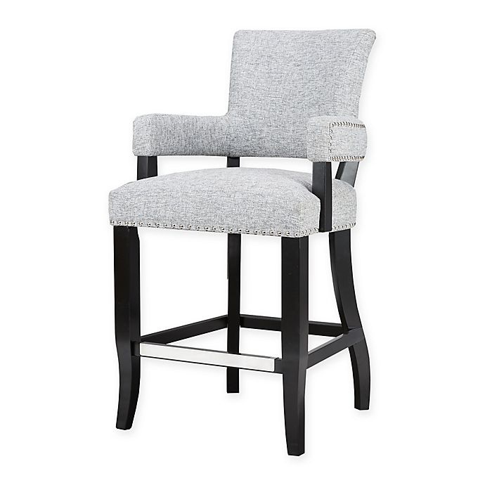 slide 1 of 6, Madison Park Dawson Counter Stool - Grey, 1 ct