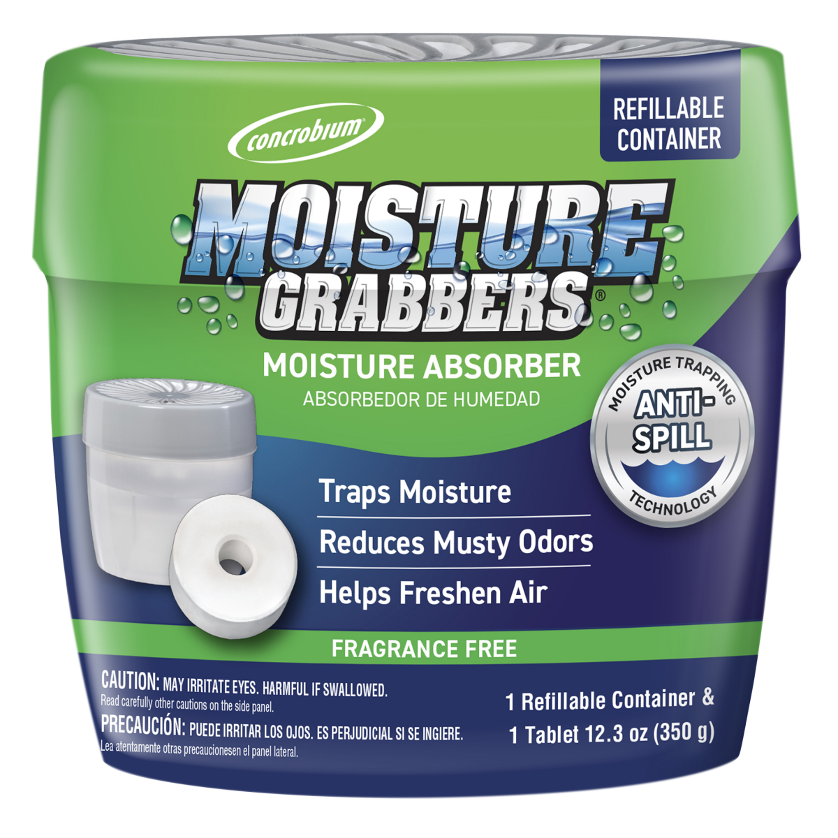 slide 1 of 1, Rustoleum Concrobium Moisture Grabber Small Container, Fragrance Free, 12.3 oz., 12.3 oz