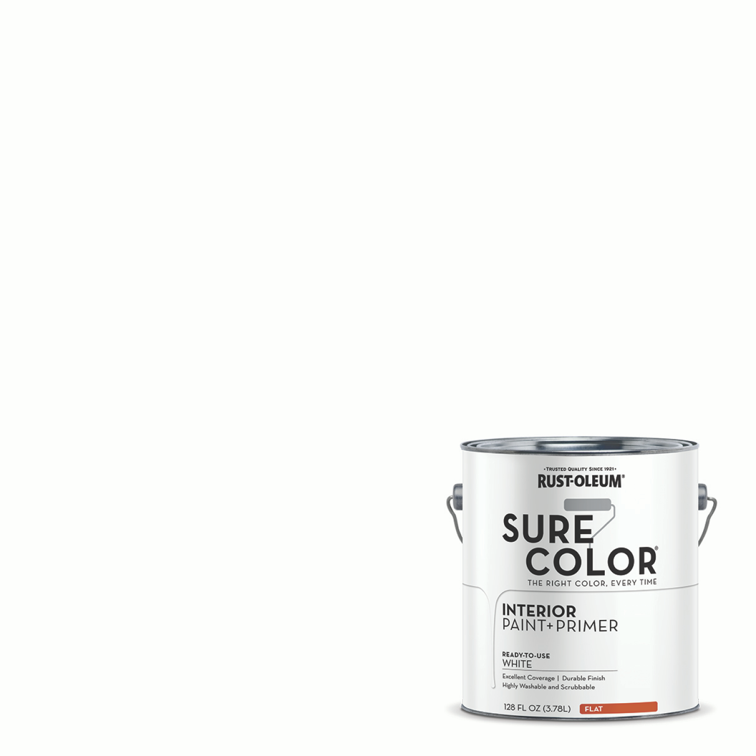 slide 1 of 5, Rustoleum Rust-Oleum Sure Color Wall Paint, Gallon, White, 1 ct