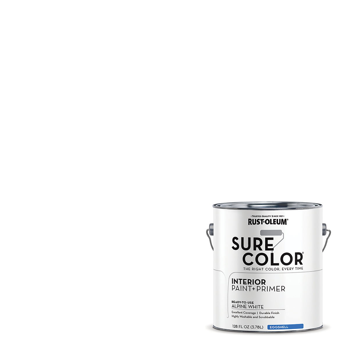 slide 1 of 29, Rustoleum Rust-Oleum Sure Color Wall Paint Alpine White, 1 gal