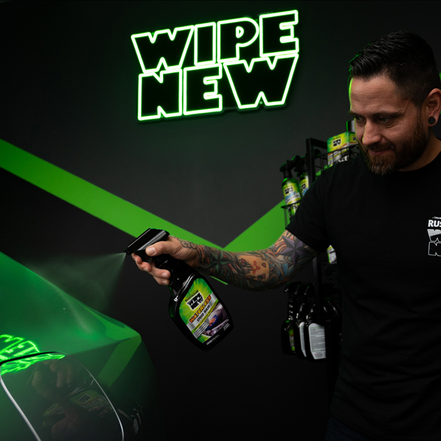 slide 2 of 5, Rustoleum Rust-Oleum Wipe New Waterless Speed Wash spray, 22 oz