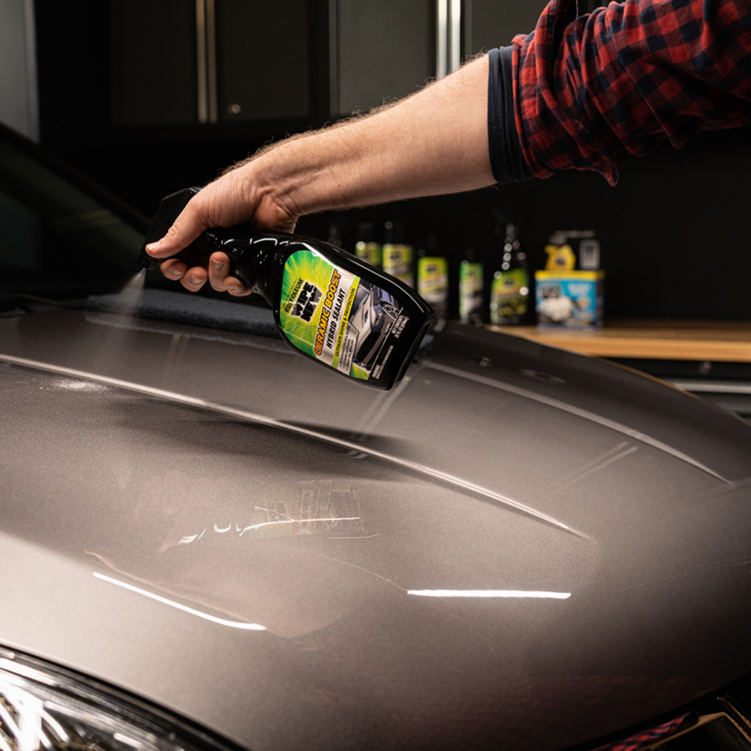 slide 2 of 5, Rustoleum Rust-Oleum Wipe New Ceramic Boost Hybrid Sealant spray, 22 oz