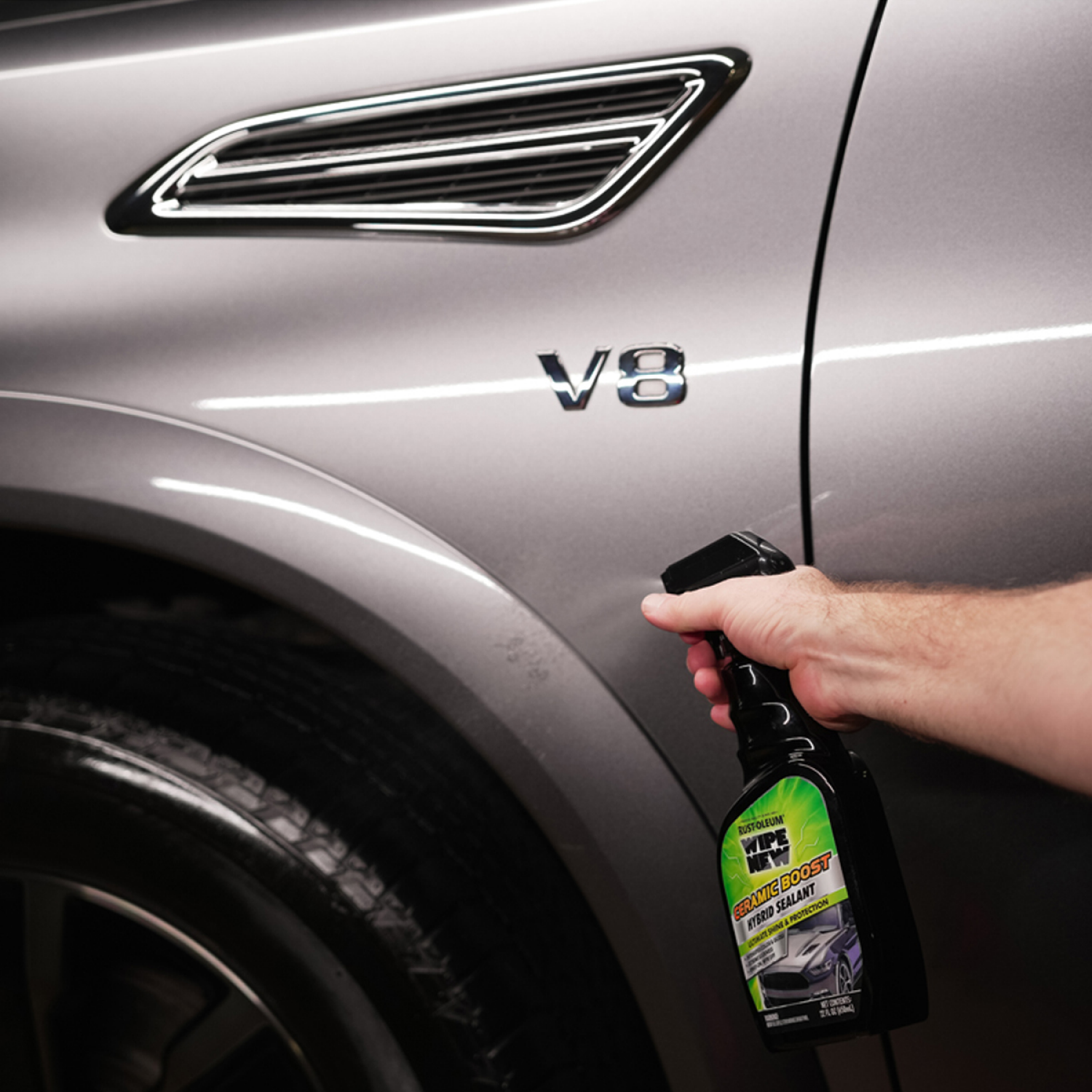 slide 3 of 5, Rustoleum Rust-Oleum Wipe New Ceramic Boost Hybrid Sealant spray, 22 oz