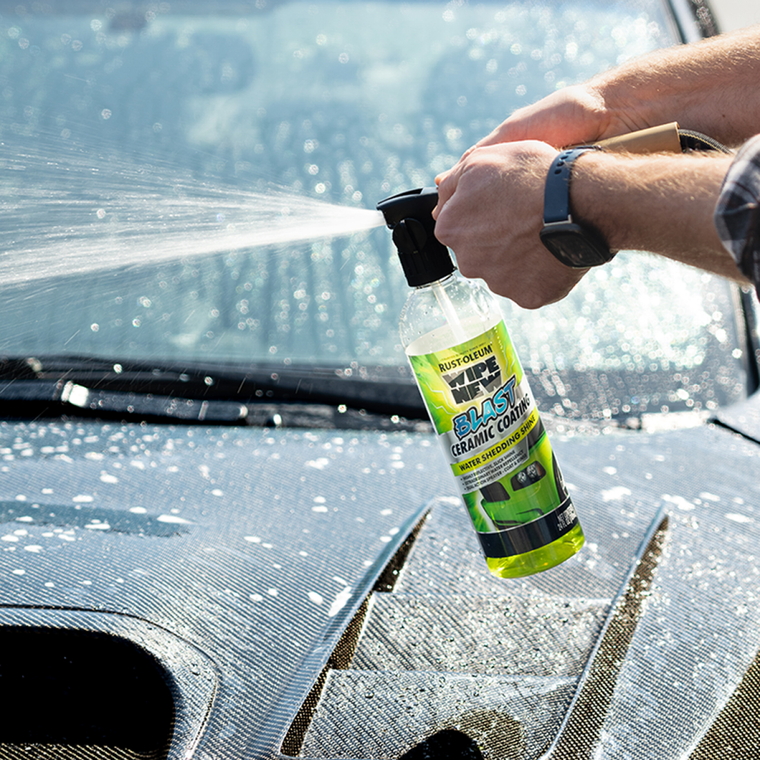 slide 4 of 6, Rustoleum Rust-Oleum Wipe New Blast Ceramic Coating hose mount, 24 oz