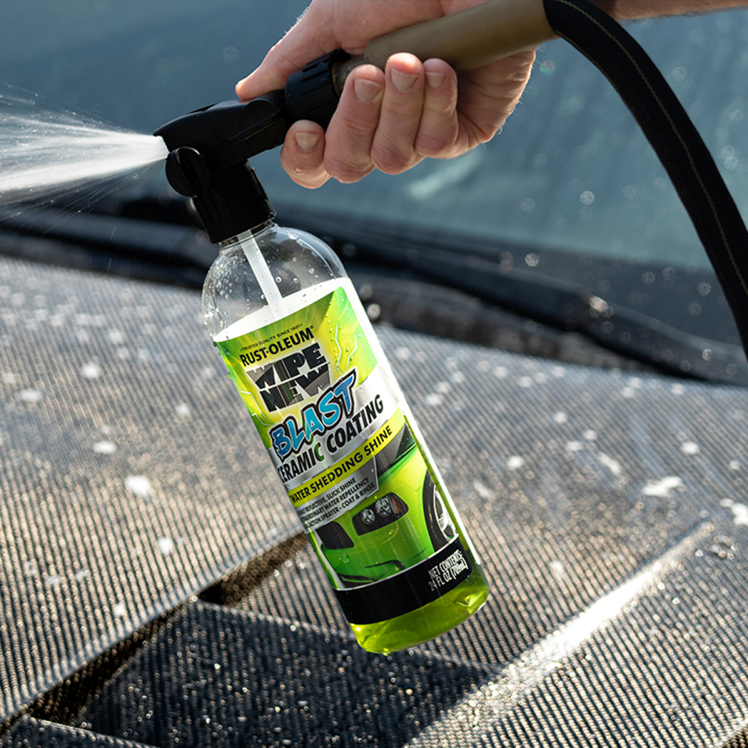 slide 5 of 6, Rustoleum Rust-Oleum Wipe New Blast Ceramic Coating hose mount, 24 oz