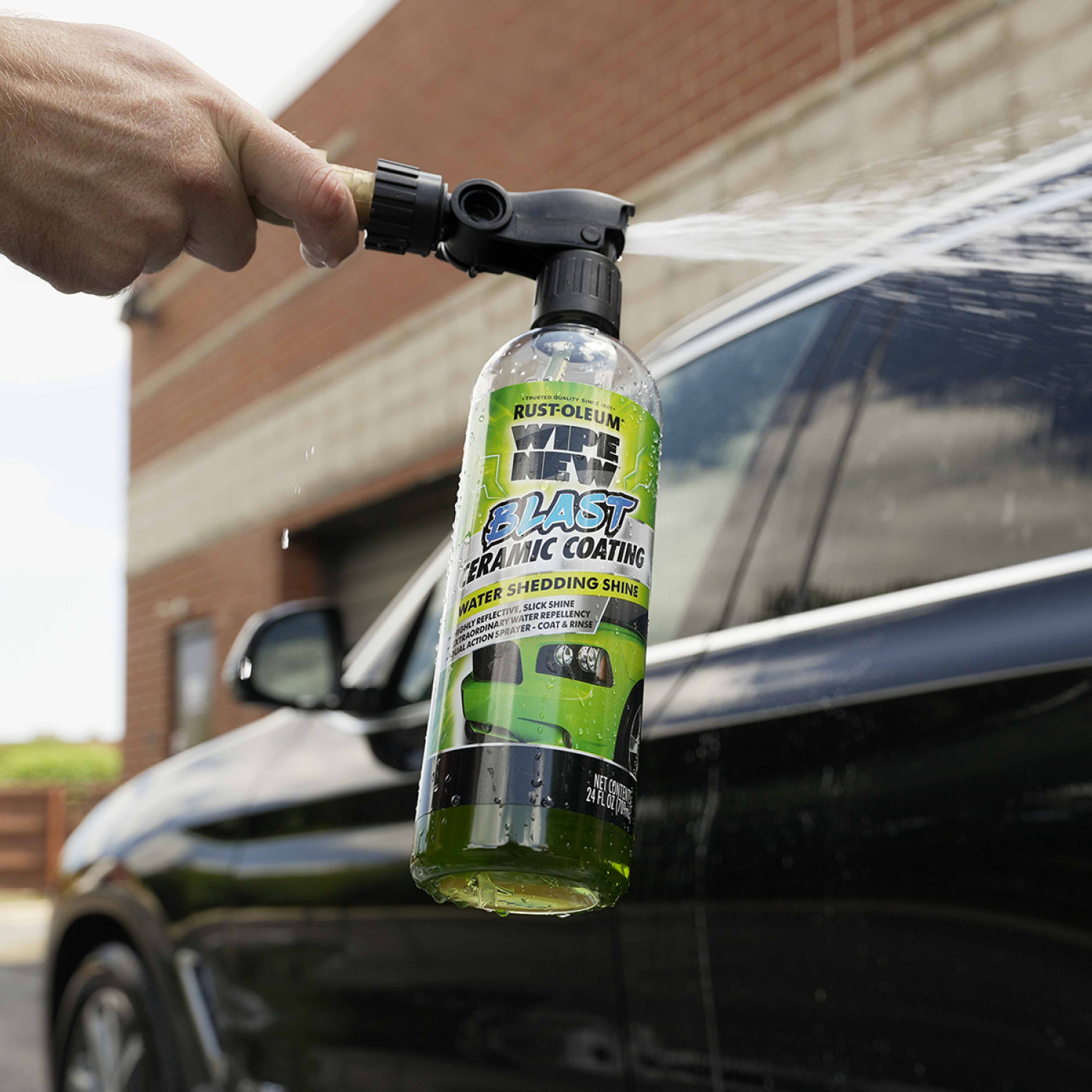 slide 6 of 6, Rustoleum Rust-Oleum Wipe New Blast Ceramic Coating hose mount, 24 oz