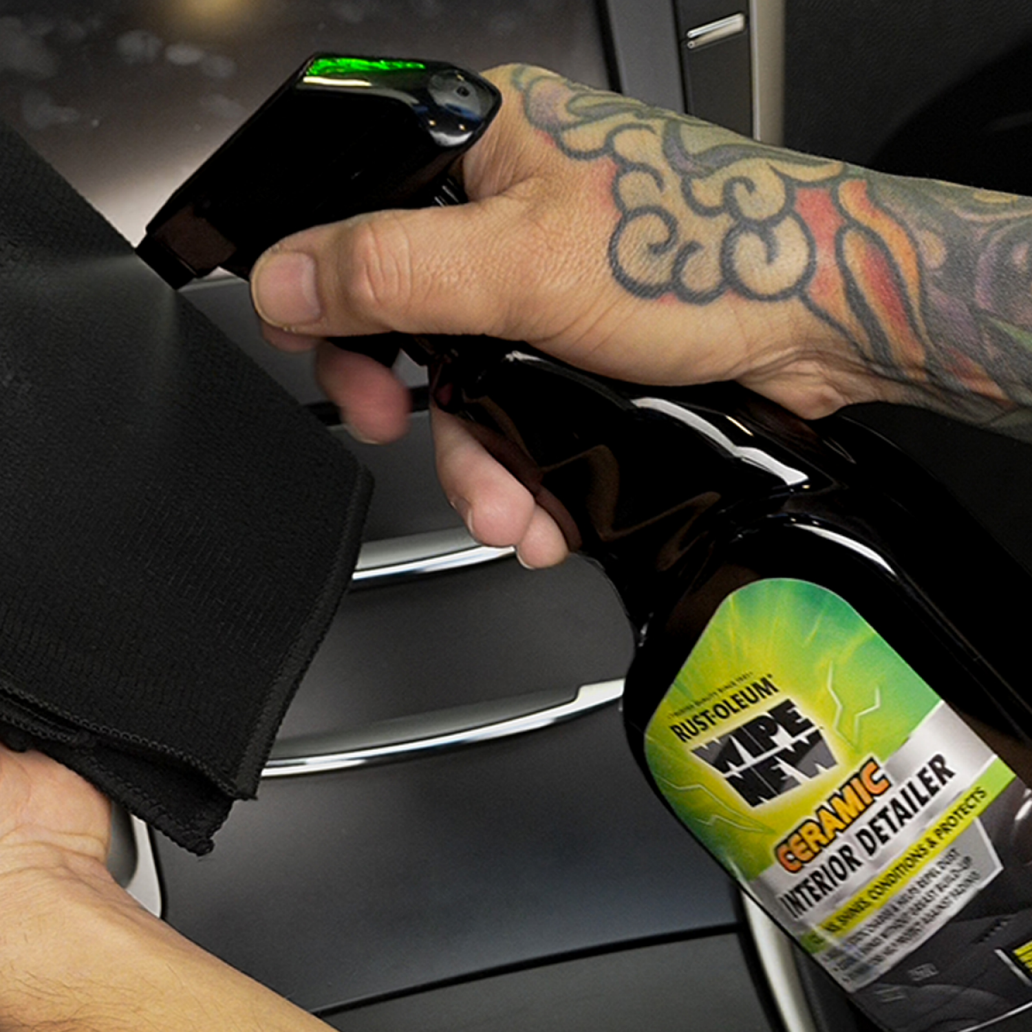 slide 2 of 4, Rustoleum Rust-Oleum Wipe New Total Care Ceramic Interior Detailer spray, 22 oz