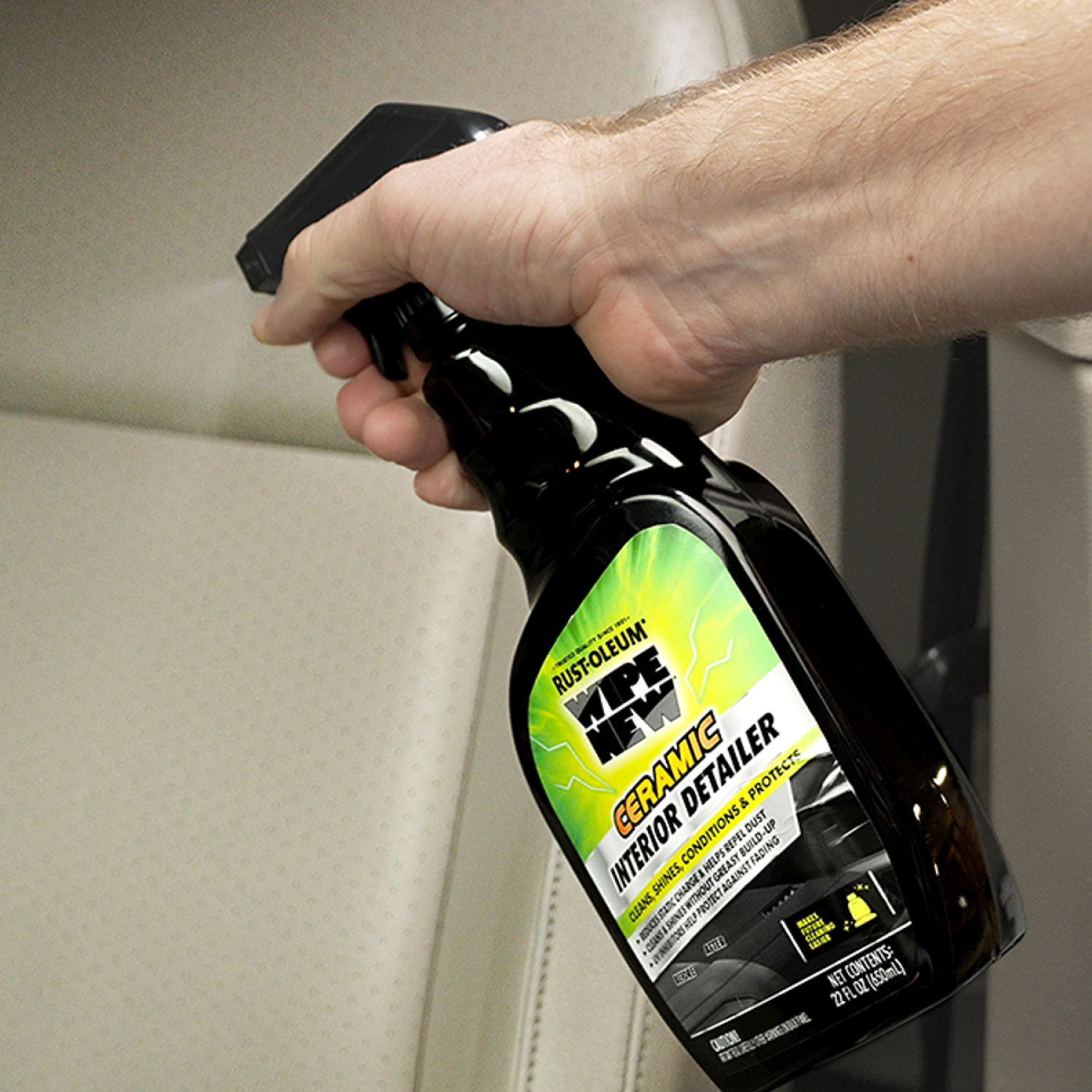 slide 3 of 4, Rustoleum Rust-Oleum Wipe New Total Care Ceramic Interior Detailer spray, 22 oz